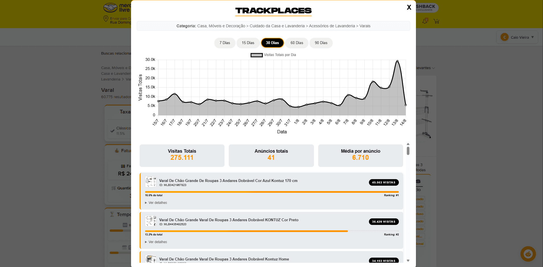 Dashboard Leriview - Análise em tempo real